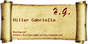 Hiller Gabriella névjegykártya